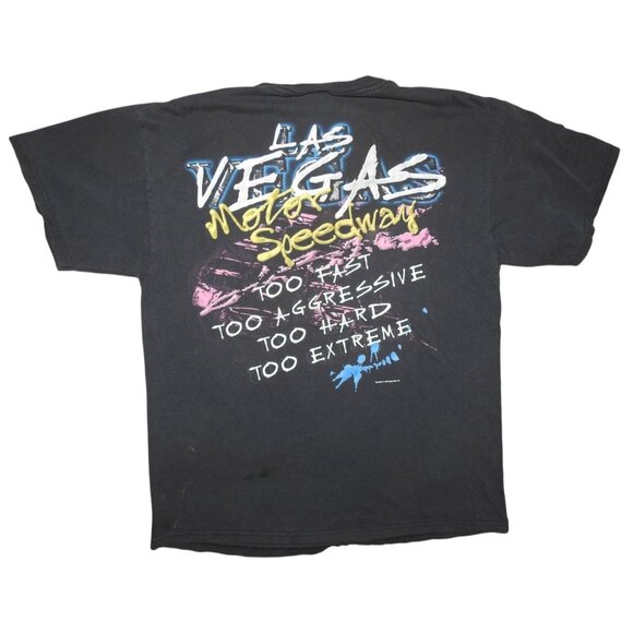 Vintage 1999 Extreme Racing Las Vegas Motor Speedway T-Shirt Large Thrashed - Picture 5 of 8